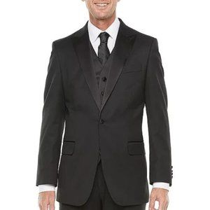 Suit, Formal 3 Piece, Luxurious Men's Tuxedo, Worn Once, 100% Wool, 48 Regular